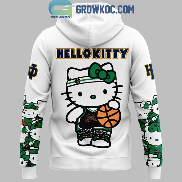 Notre Dame Fighting Irish Hello Kitty Just Stay Cool 2024 Hoodie T-Shirt White