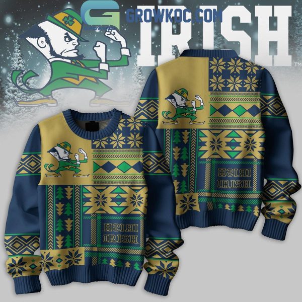 Notre Dame Fighting Irish Season’s Greeting Merry Christmas 2024 Ugly Sweater