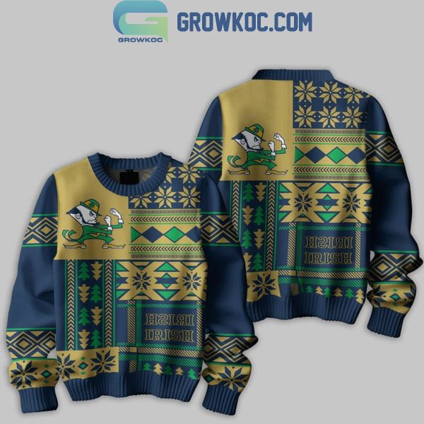 Notre Dame Fighting Irish Season’s Greeting Merry Christmas 2024 Ugly Sweater