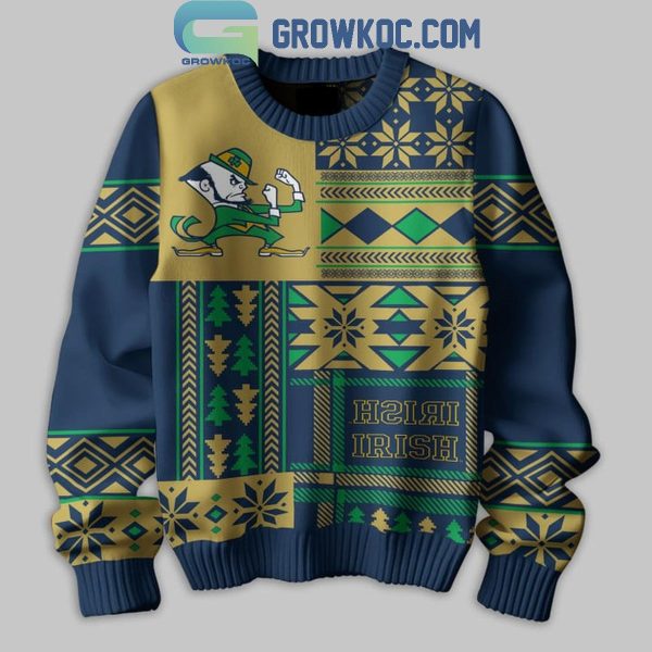 Notre Dame Fighting Irish Season’s Greeting Merry Christmas 2024 Ugly Sweater