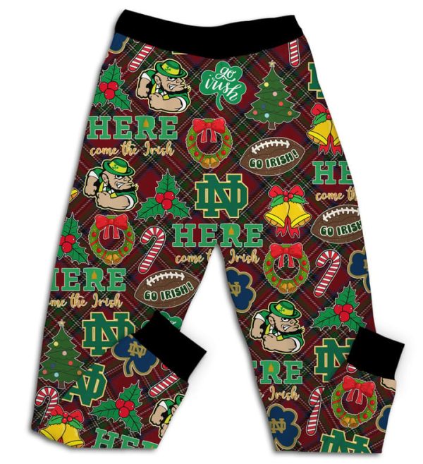 Notre Dame Fighting Irish Have Yourself A Xmas Christmas 2024 Fleece Pajamas Set