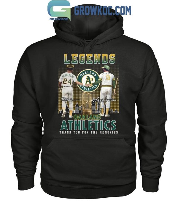 Oakland Athletics Legends Henderson And Jackson Memories T Shirt