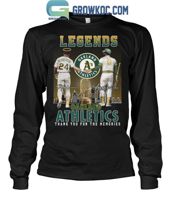 Oakland Athletics Legends Henderson And Jackson Memories T Shirt