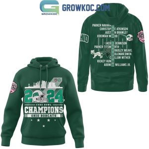 Ohio Bobcats Celebrating Staff DNA Cure Bowl 2024 Champions Hoodie T-Shirt