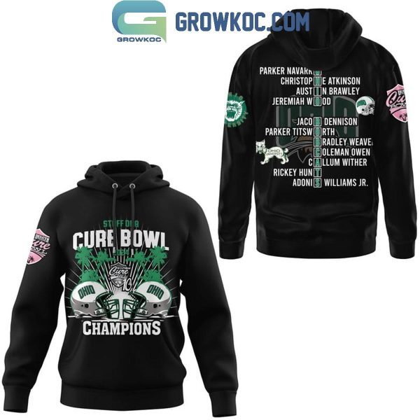 Ohio Bobcats Staff DNA Cure Bowl 2024 Champions Hoodie T-Shirt