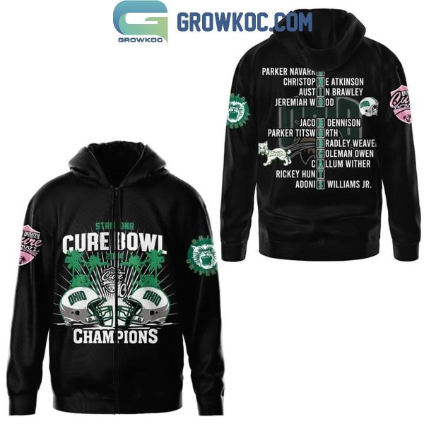 Ohio Bobcats Staff DNA Cure Bowl 2024 Champions Hoodie T-Shirt