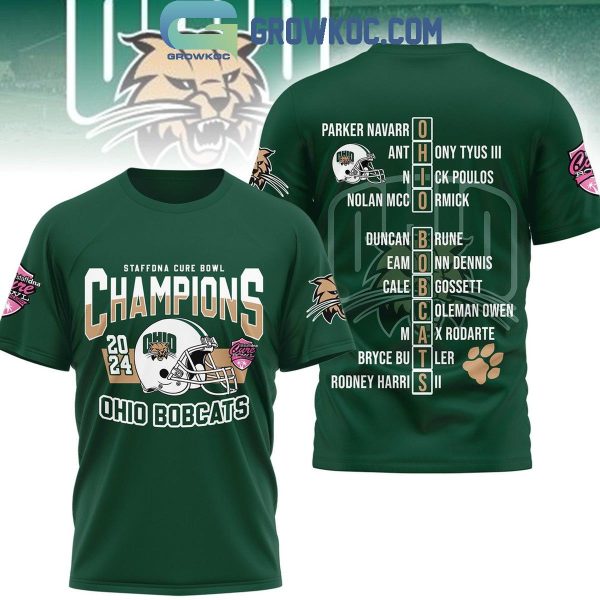 Ohio Bobcats Staffona Cure Bowl Champions 2024 Hoodie T-Shirt