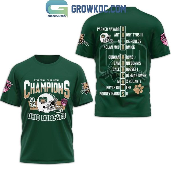 Ohio Bobcats Staffona Cure Bowl Champions 2024 Hoodie T-Shirt