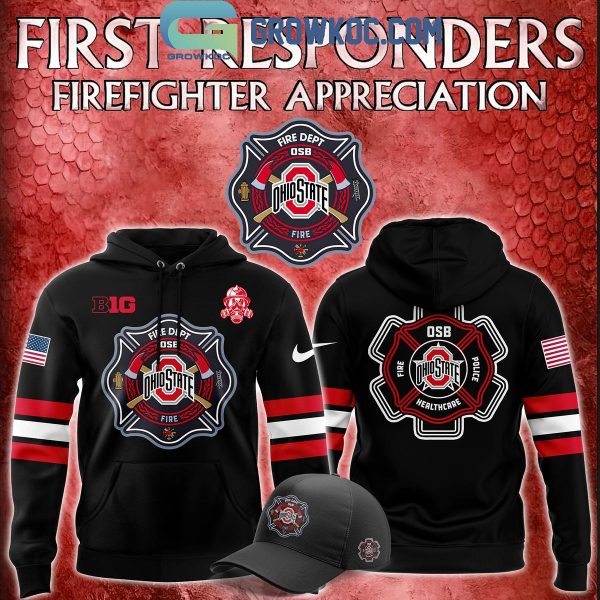 Ohio State Buckeyes Night Of 2024 Firefighter Appreciation Celebrate Hoodie T-Shirt