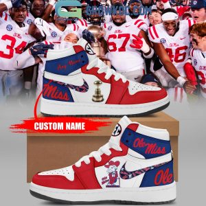 Ole Miss Rebels Egg Bowl 2023 Champions Air Jordan 1 Shoes