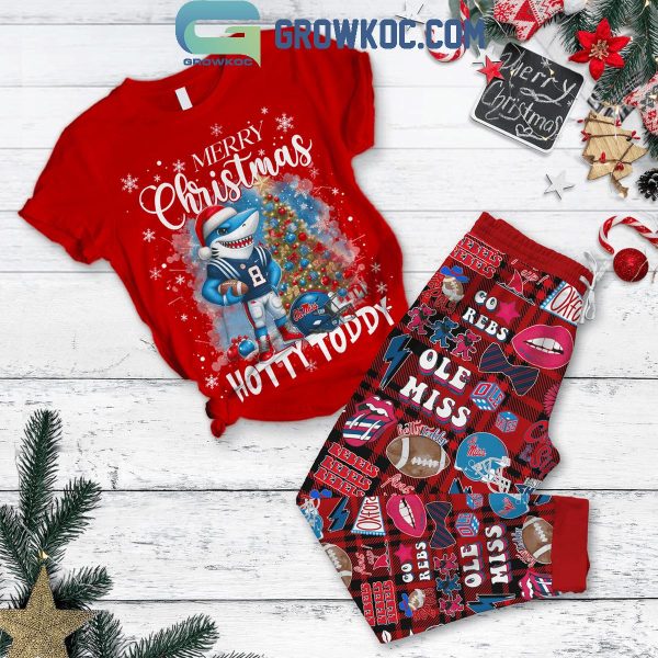 Ole Miss Rebels Merry Hotty Toddy Xmas 2024 Christmas Fleece Pajamas Set