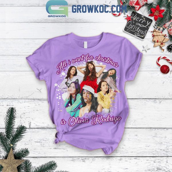 Olivia Rodrigo Is All I Want For Christmas Memories Fleece Pajamas Set