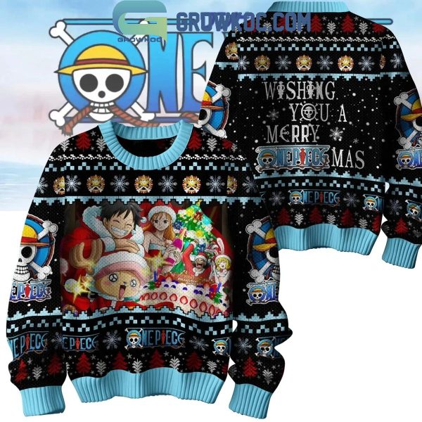 One Piece We Wish You A Merry Once Piecemas Christmas Ugly Sweater