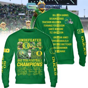 Oregon Ducks Big 10 Champions 2024 Green Version Hoodie T-Shirt