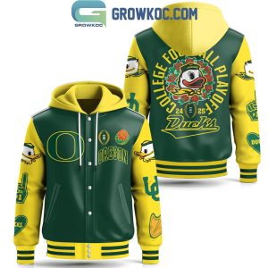 Oregon Ducks Football 2025 Go Ducks Playoffs Baseball Jacket