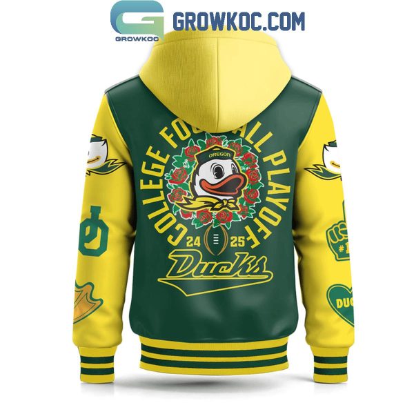 Oregon Ducks Football 2025 Go Ducks Playoffs Baseball Jacket