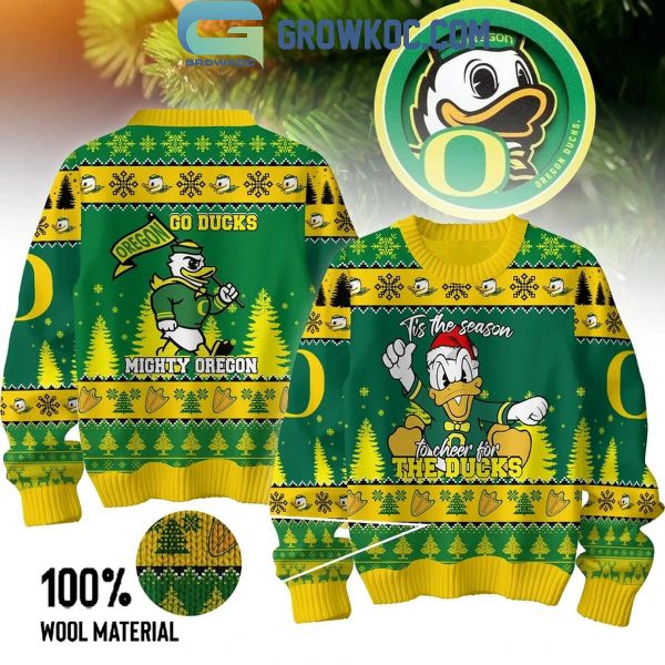 Oregon Ducks Go Ducks Mighty Oregon Christmas Donald Ducks Ugly Sweater