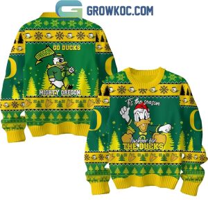 Oregon Ducks Go Ducks Mighty Oregon Christmas Donald Ducks Ugly Sweater