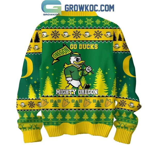 Oregon Ducks Go Ducks Mighty Oregon Christmas Donald Ducks Ugly Sweater