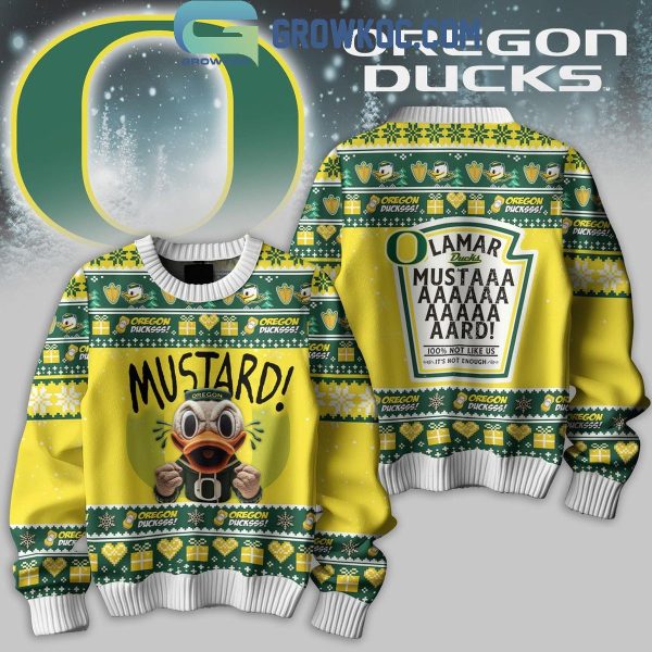 Oregon Ducks Mustard Kendrick Lamar Christmas Ugly Sweater