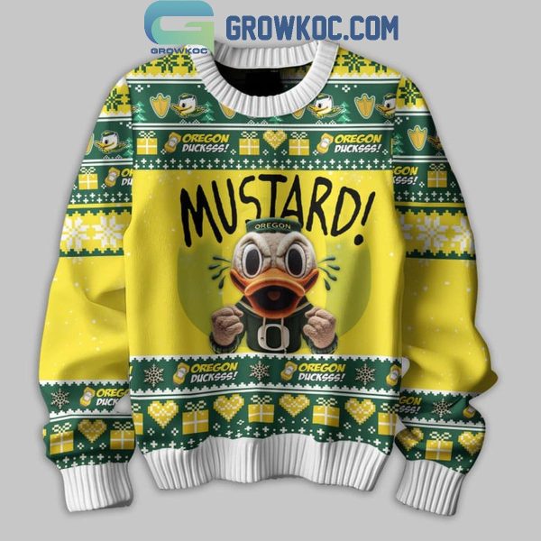 Oregon Ducks Mustard Kendrick Lamar Christmas Ugly Sweater