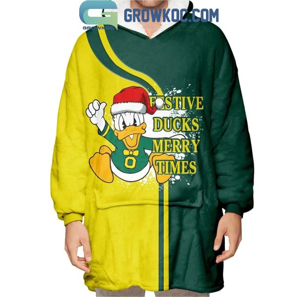 Oregon Ducks SEC Champions Top Ducks 2024 Christmas Oodie Hoodie Blanket