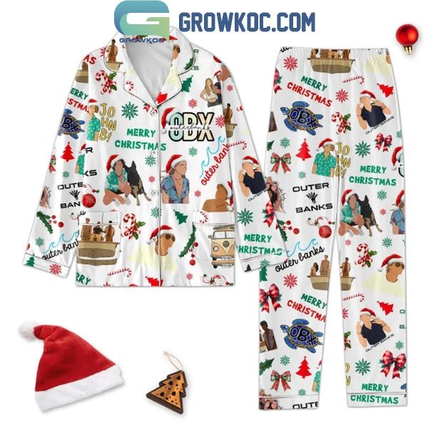 Outer Bank Merry Christmas OBXmas Ho Ho Ho Polyester Pajamas Set