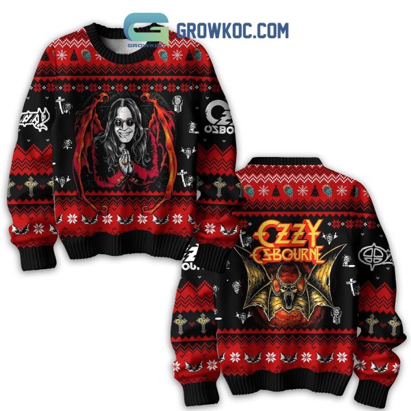 Ozzy Osbourne King Of Bat 2024 Christmas Fan Ugly Sweater