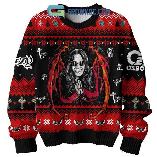 Ozzy Osbourne King Of Bat 2024 Christmas Fan Ugly Sweater