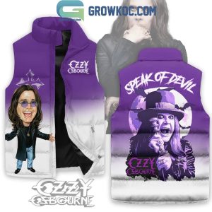 Ozzy Osbourne Speak Of Devil 2025 Christmas Sleeveless Puffer Jacket