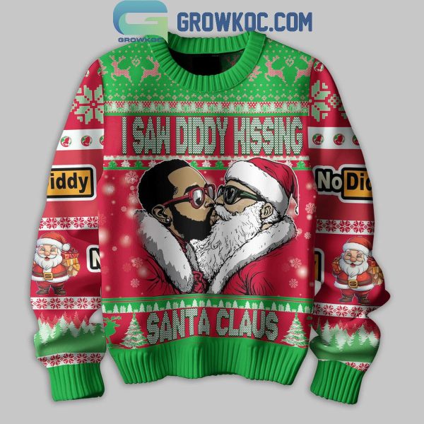 P Diddy I Saw Diddy Kissing Santa Claus Christmas Ugly Sweater