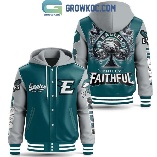 Philadelphia Eagles 2024 Philly Faithful Team New Challenge Baseball Jacket