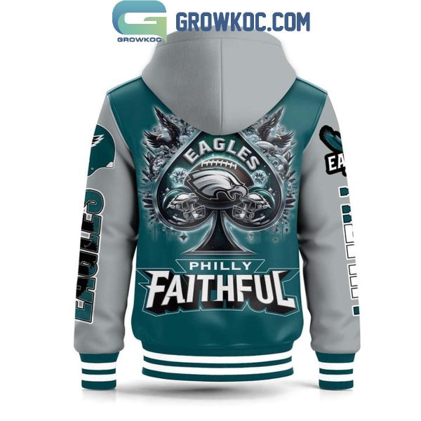 Philadelphia Eagles 2024 Philly Faithful Team New Challenge Baseball Jacket