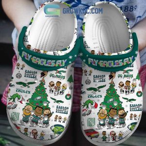 Philadelphia Eagles Snoopy Fly Eagles Fly Christmas 2024 Crocs Clogs