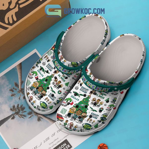 Philadelphia Eagles Snoopy Fly Eagles Fly Christmas 2024 Crocs Clogs