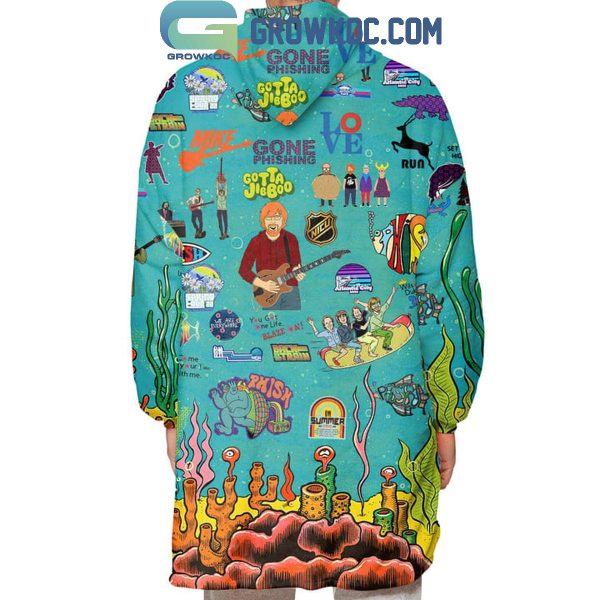 Phish Go Fishing You Got One Life Oodie Hoodie Blanket