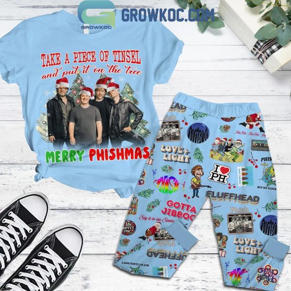 Phish Merry Phishmas Put It On Christmas Tree Fleece Pajamas Set