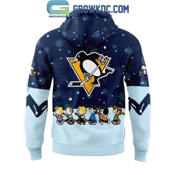 Pittsburgh Penguins Cheer Christmas Night With Peanuts And Snoopy Hoodie Long Pants