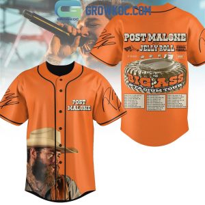 Post Malone Big Ass Stadium Tour 2025 With Jelly Roll Personalized Baseball Jersey