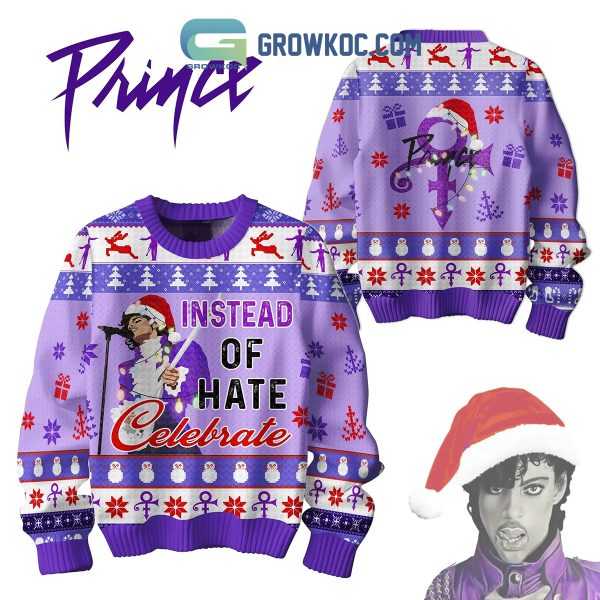 Prince Instead Of Hate Celebrate Christmas 2024 Ugly Sweater