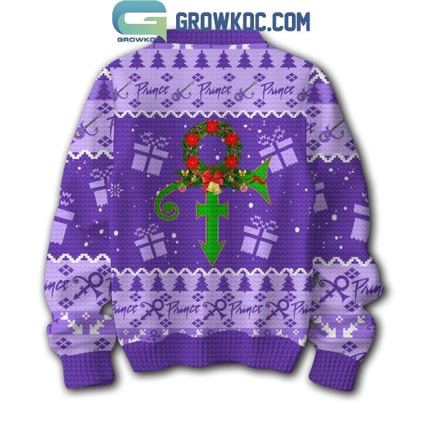 Prince Love Is In The Purple Rain 2024 Christmas Ugly Sweater