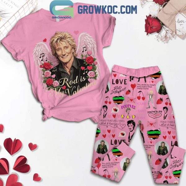 Rod Stewart Be My Valentine Happy Day 2025 Fleece Pajamas Set