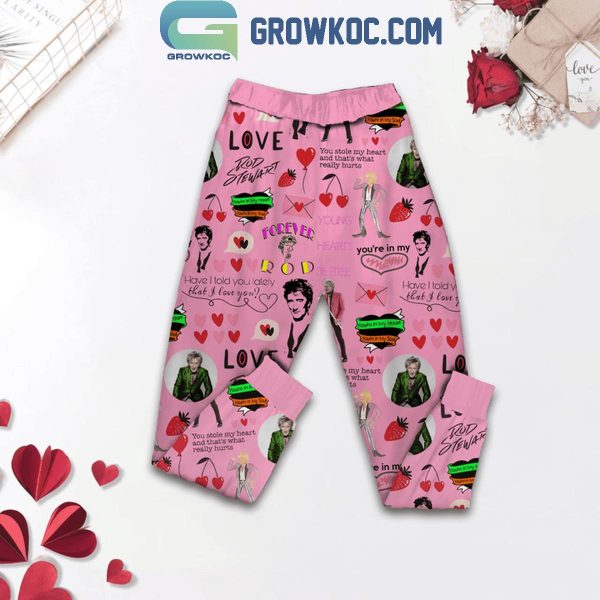 Rod Stewart Be My Valentine Happy Day 2025 Fleece Pajamas Set