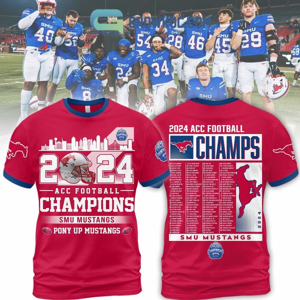 SMU Mustangs ACC Football Champions Proud 2024 Hoodie T-Shirt