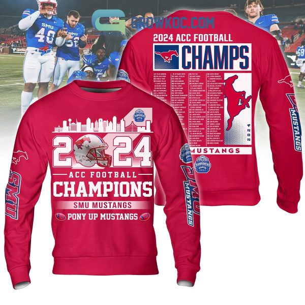 SMU Mustangs ACC Football Champions Proud 2024 Hoodie T-Shirt