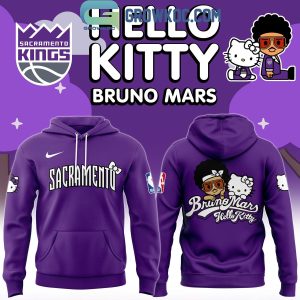 Sacramento Kings 2024 Bruno Mars Collab Hello Kitty Hoodie T-Shirt