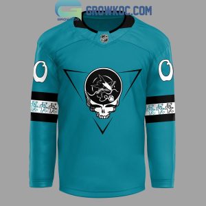 San Jose Sharks Grateful Dead Time To Celebrate Personalized Hockey Jersey