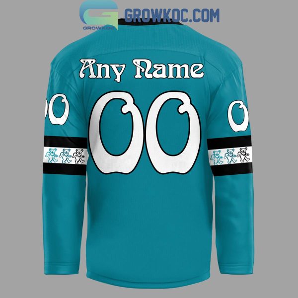 San Jose Sharks Grateful Dead Time To Celebrate Personalized Hockey Jersey