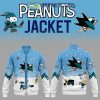 Seattle Kraken Snoopy Celebrating Peanuts Winter Break 2024 Baseball Jacket