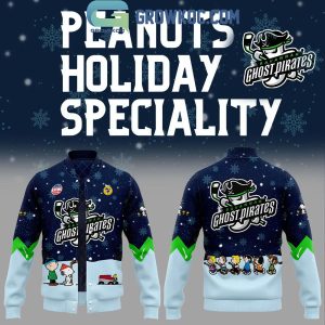 Savannah Ghost Pirates Christmas Peanuts Friends Snoopy Winter Baseball Jacket